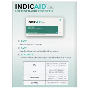INDICAID UTI Test Rapid Test Strip - 3 Pack (OTC)